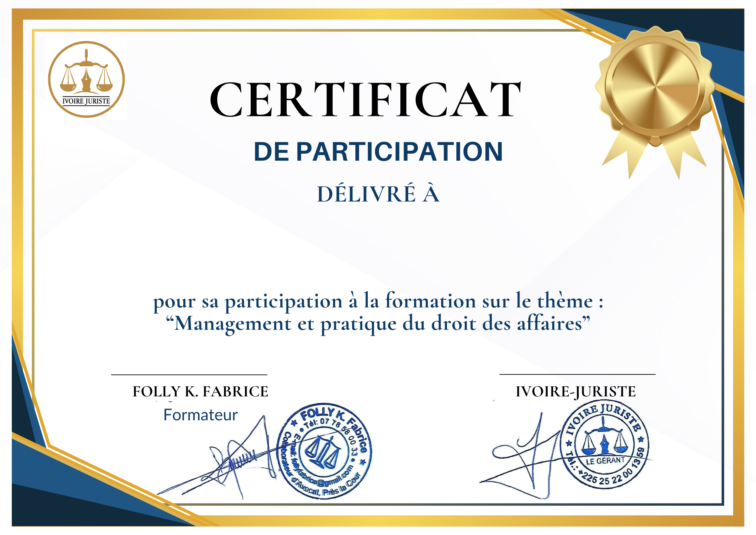 FOLLY-CERTIFICAT DE PARTICIPATION-V1-Management et pratique du droit des affaires